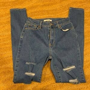 Pacsun Womens Jeans Size 25 Blue Super High Rise Jegging